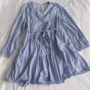 J Crew Stripped Long Sleeve Dress